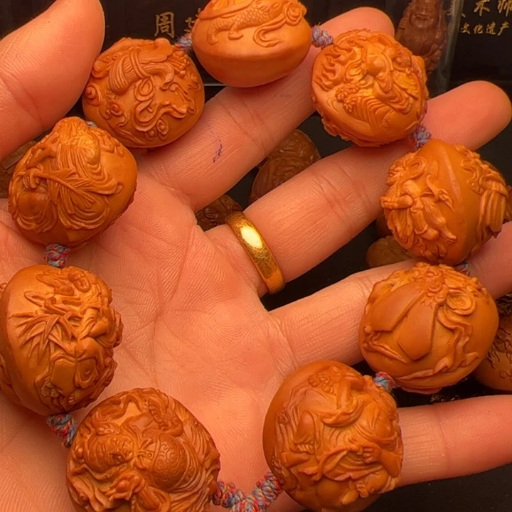 手串/手链橄榄核橄榄核雕刻的核雕作品