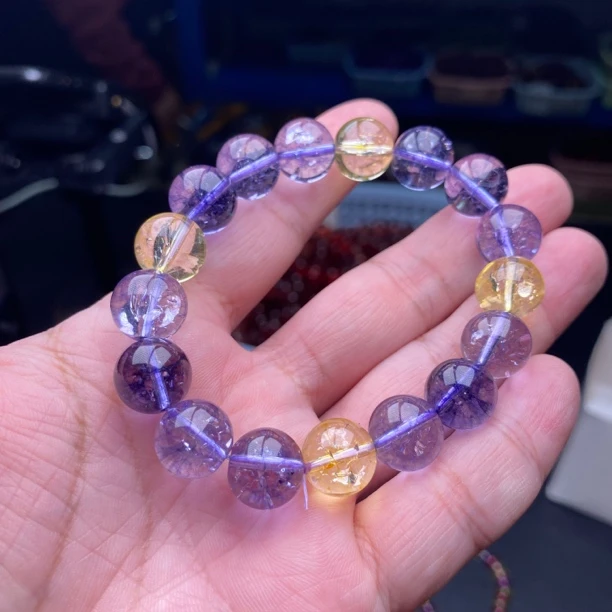 183 卡12紫黄手串