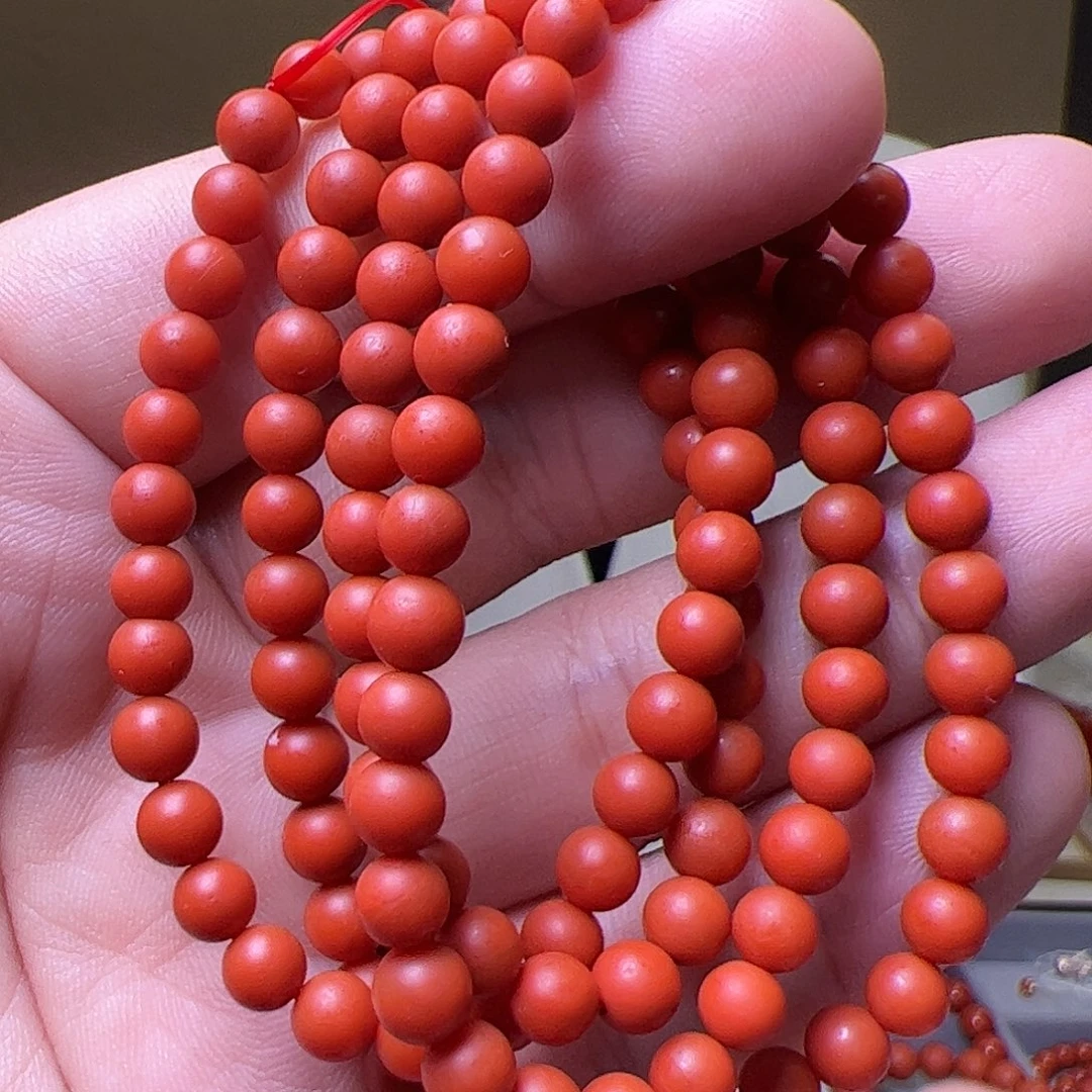 南红玛瑙未镶嵌珠串阿东寨5mm