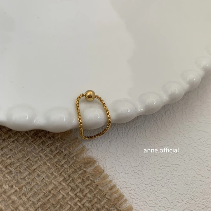 钛钢戒指 【J164】轻奢时尚链条戒指简约百搭高级感戒指