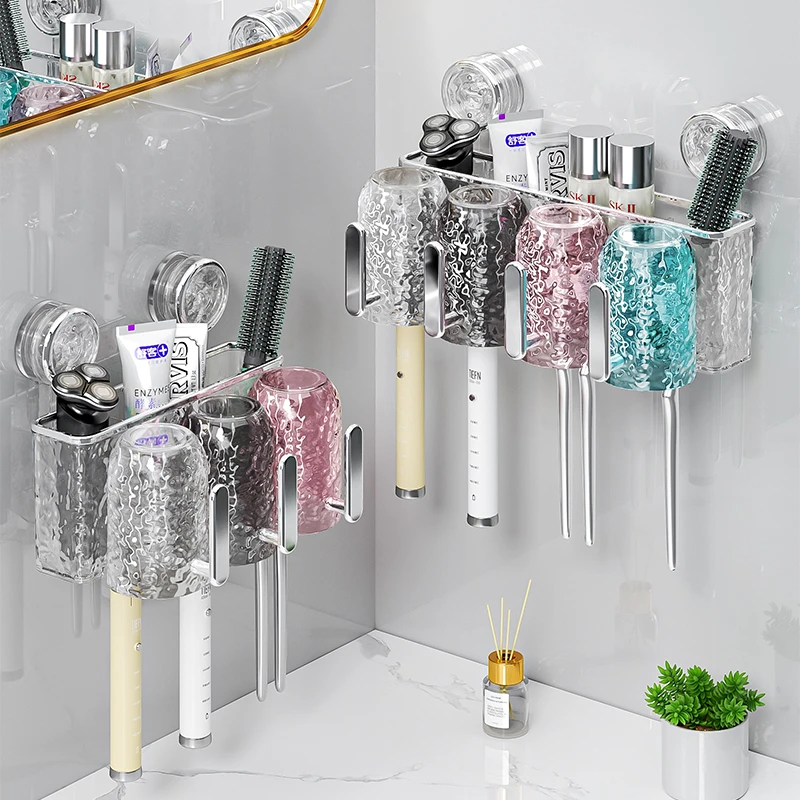 吸盘牙刷置物架免打孔卫生间牙杯牙刷杯漱口杯架子壁挂式牙刷架