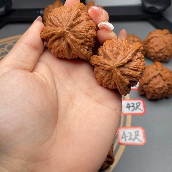 把件文玩核桃想**夜43白狮子三棱