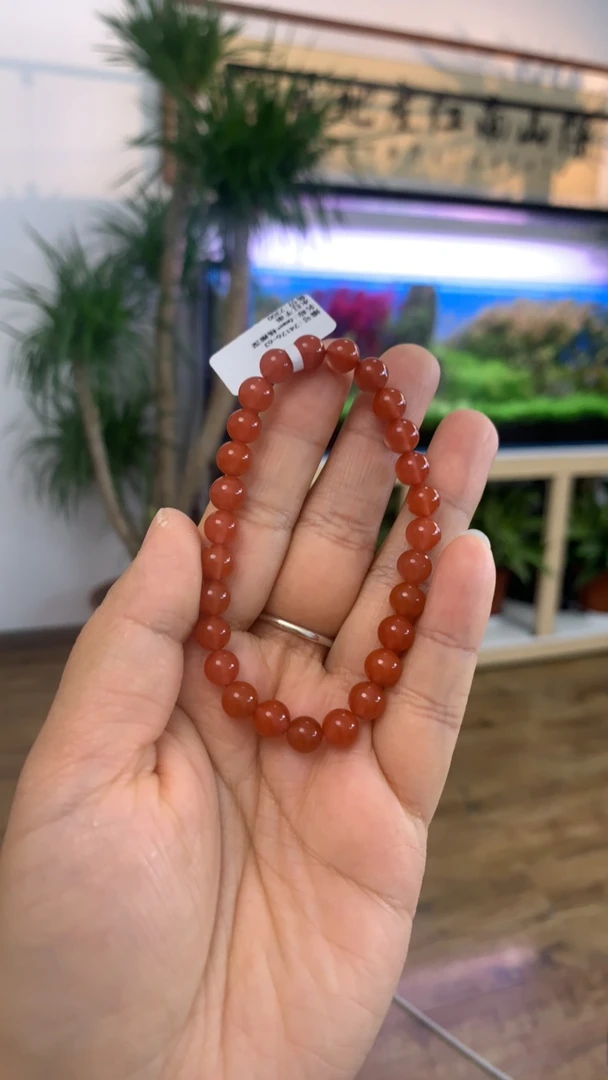 南红6mm杨柳深水红手串