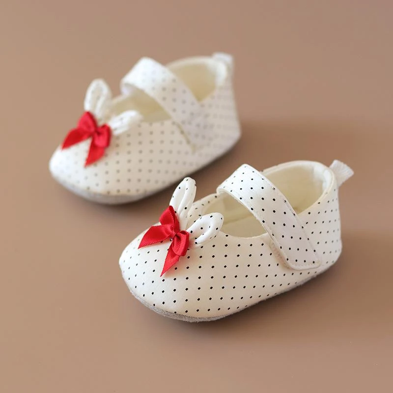 FAVMARTHA婴儿前步鞋2025春季和秋季女婴公主平底鞋软底小月龄新