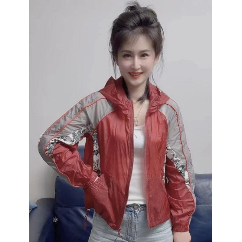 气质时尚超薄宽松透气长袖防晒上衣女潮夏季新款户外百搭防晒外套