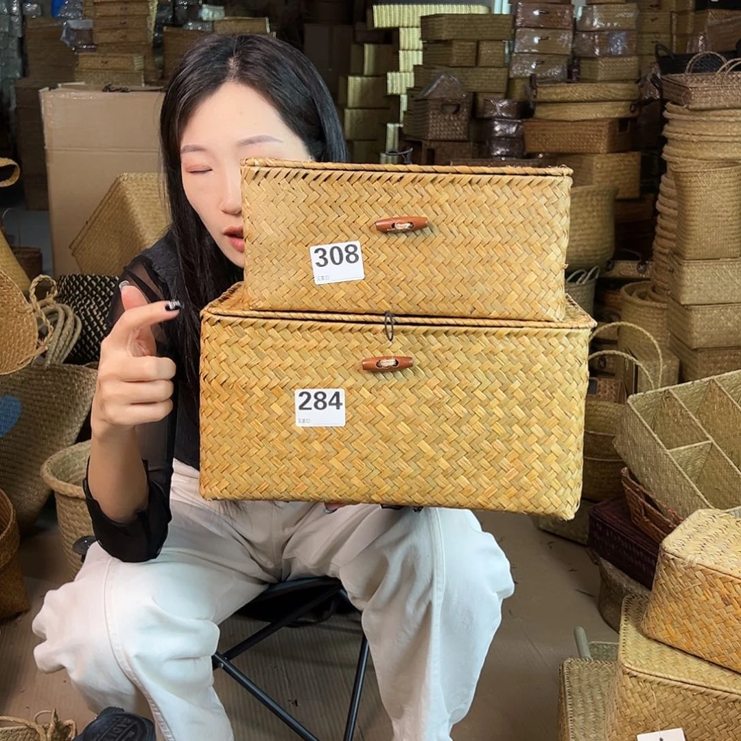 草编草编包/草编收纳盒微瑕疵