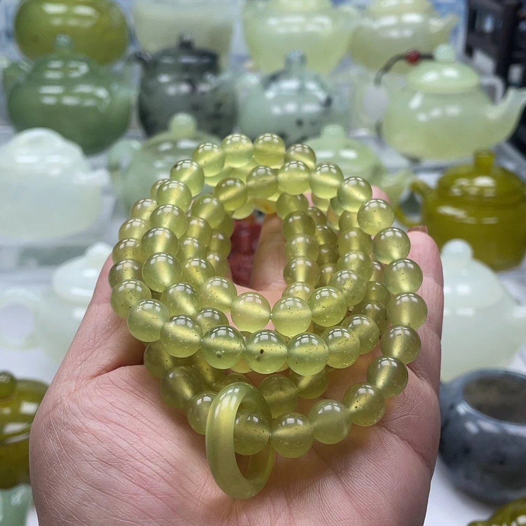 蛇纹石玉未镶嵌手链