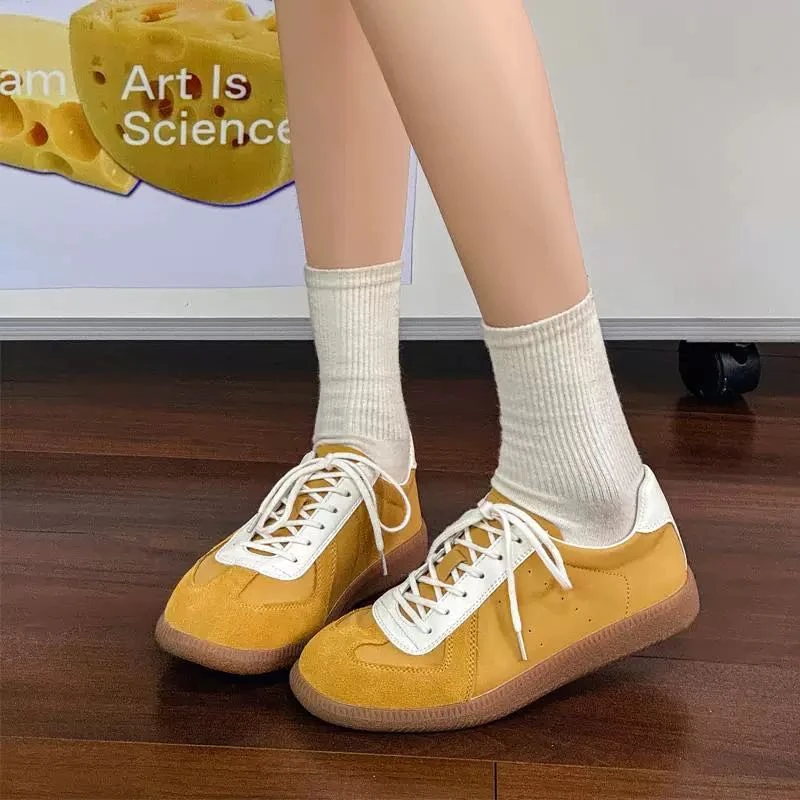 【香姐推荐】【M6561595】春季新款德训女休闲板鞋系带方头平底