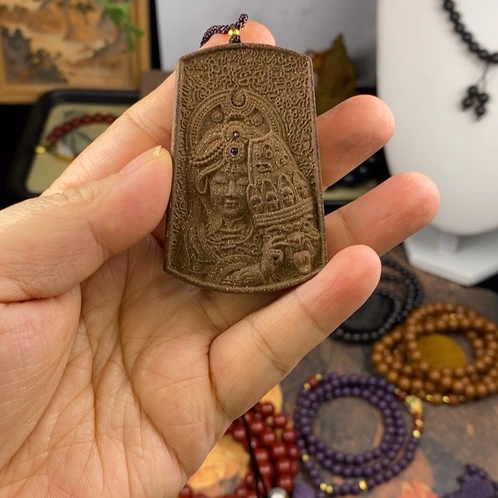 泥塑龙涎牌牌脖挂合香珠