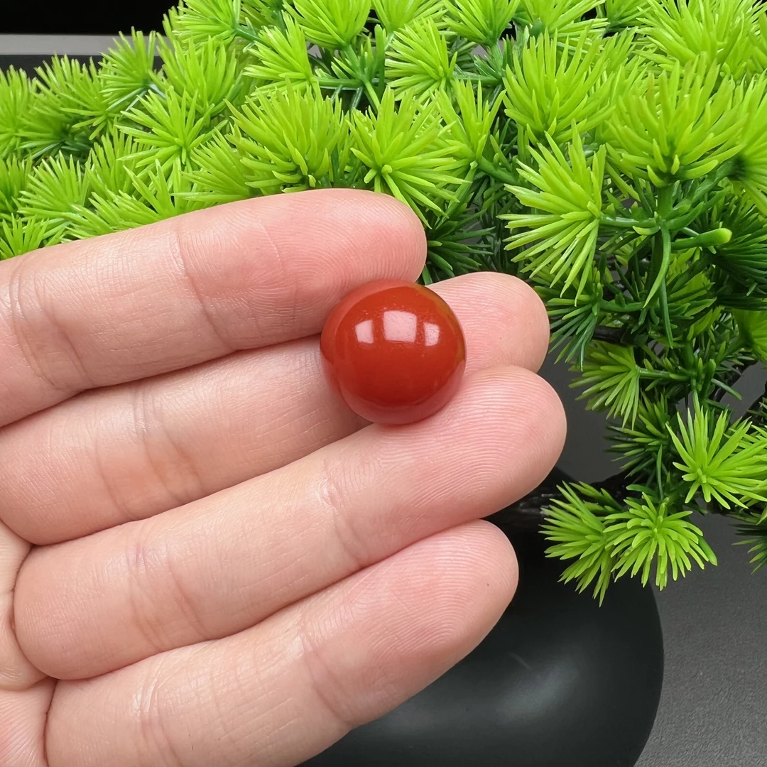 天然原矿无优化南红玛瑙圆珠卡10mm多样性发