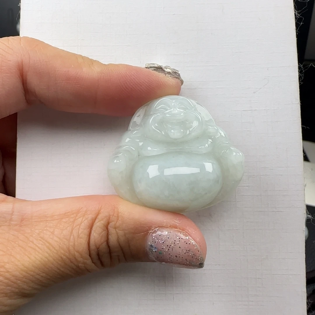 翡翠未镶嵌颈饰32尺寸佛公厚装微瑕介意勿拍不退不换