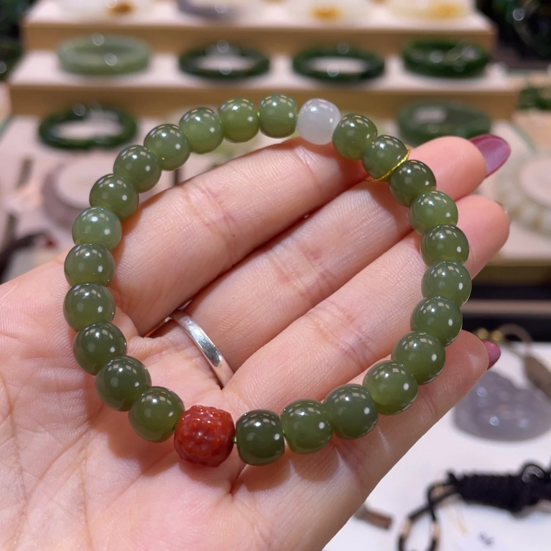 和田玉未镶嵌颈饰手串