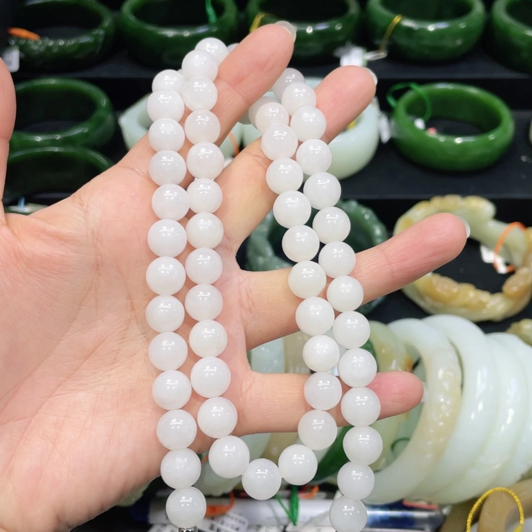 未镶嵌手镯和田玉妈妈链10