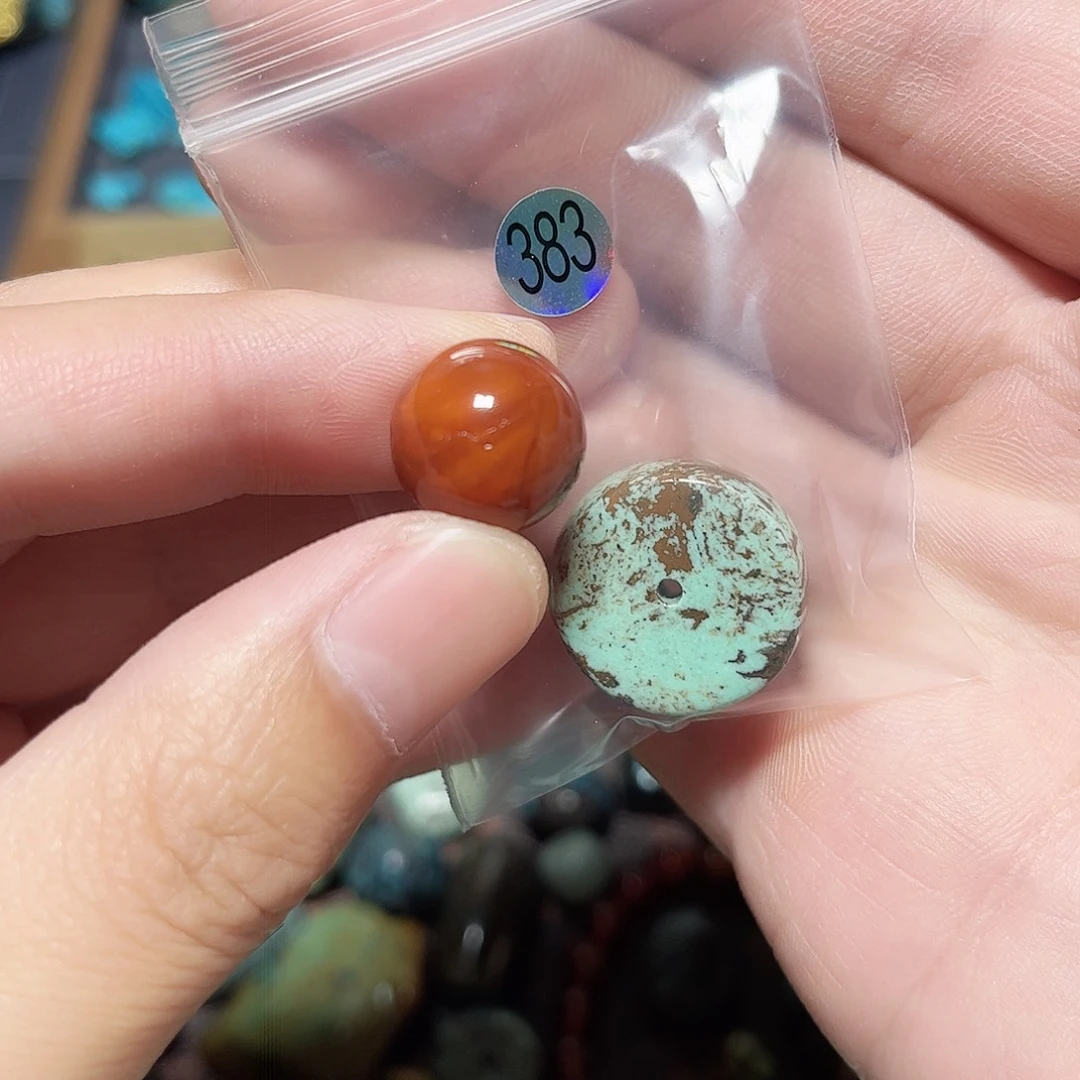 桥****玛瑙/玉髓未镶嵌圆珠桶珠老型手串！！