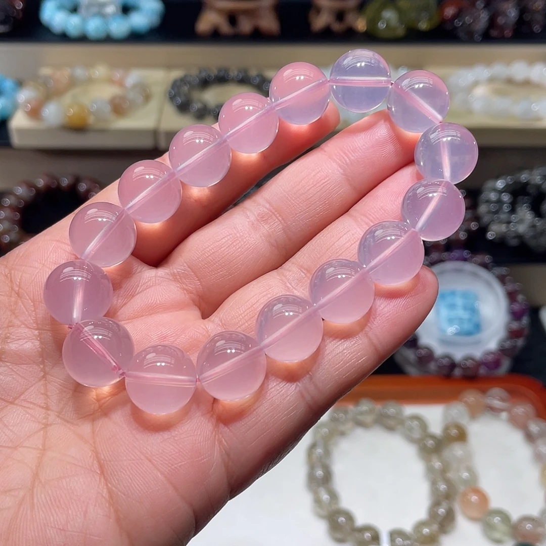 水晶手链未镶嵌粉晶手链