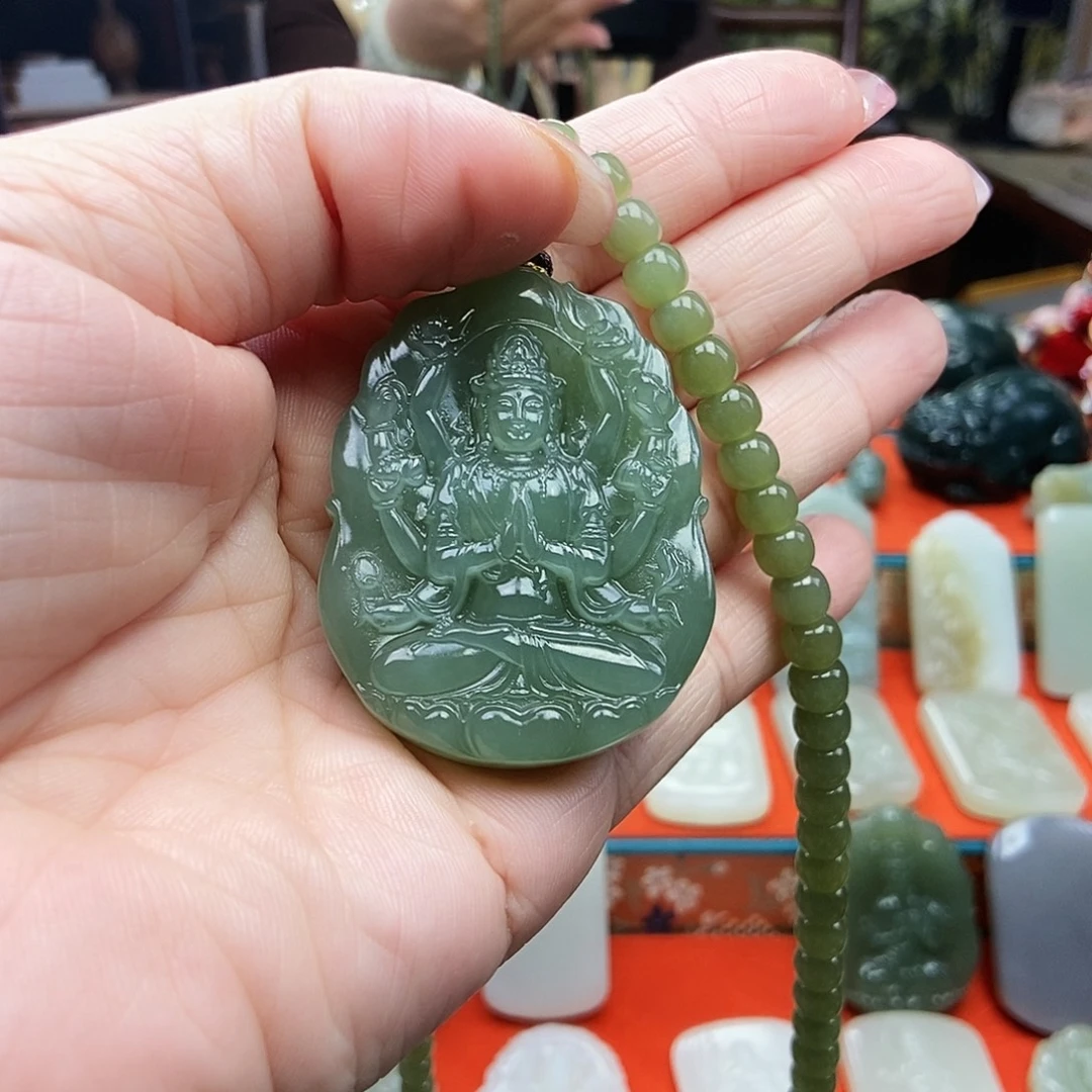 仗***辈和田玉未镶嵌颈饰