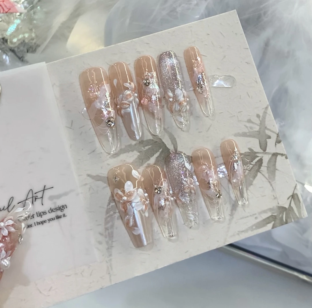[奶油牡丹]梨花姬手工穿戴甲