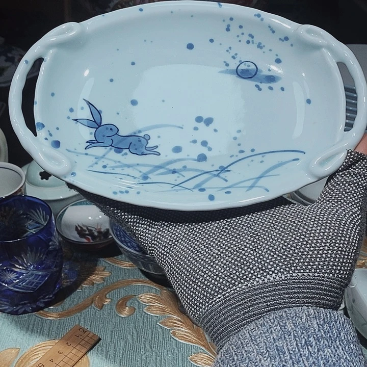 瓷片新年快乐万事如意