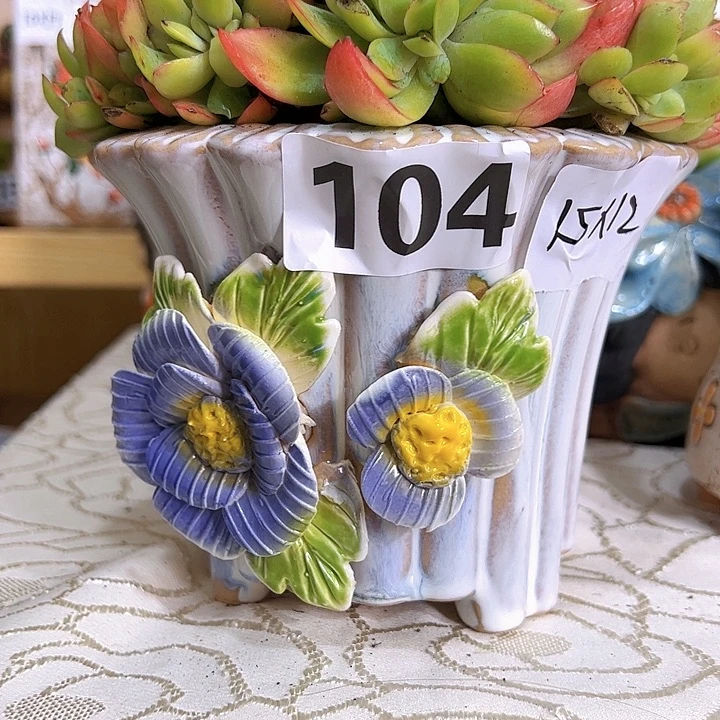 陶瓷多肉花盆满15包邮