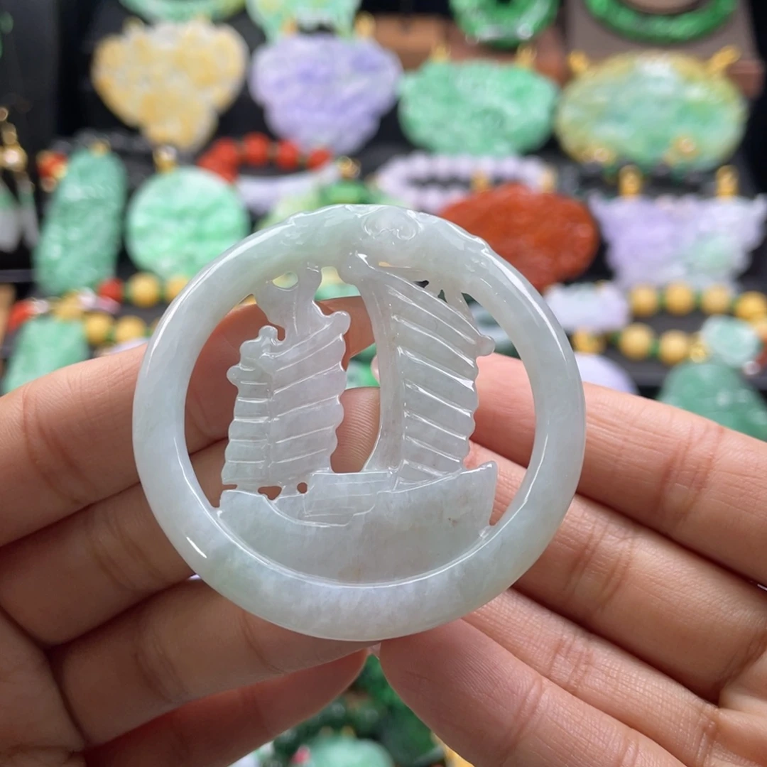 翡翠未镶嵌颈饰代编织