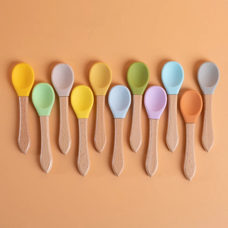 宠物勺子猫咪罐勺子木柄硅胶食品级幼猫湿粮鲜粮喂食勺宠物用品