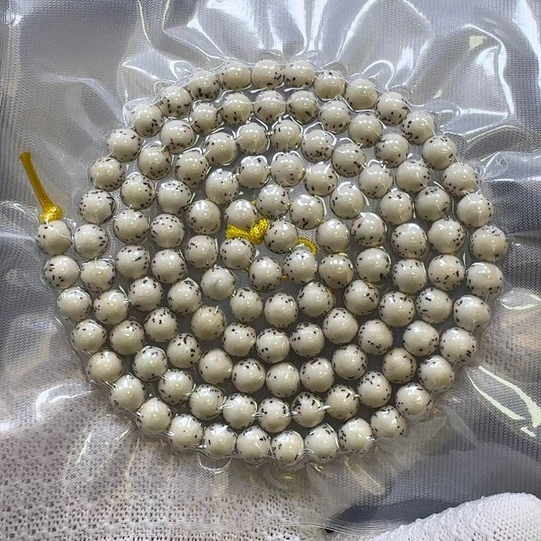 手串星月菩提8mm原生态河豚大留白圆珠