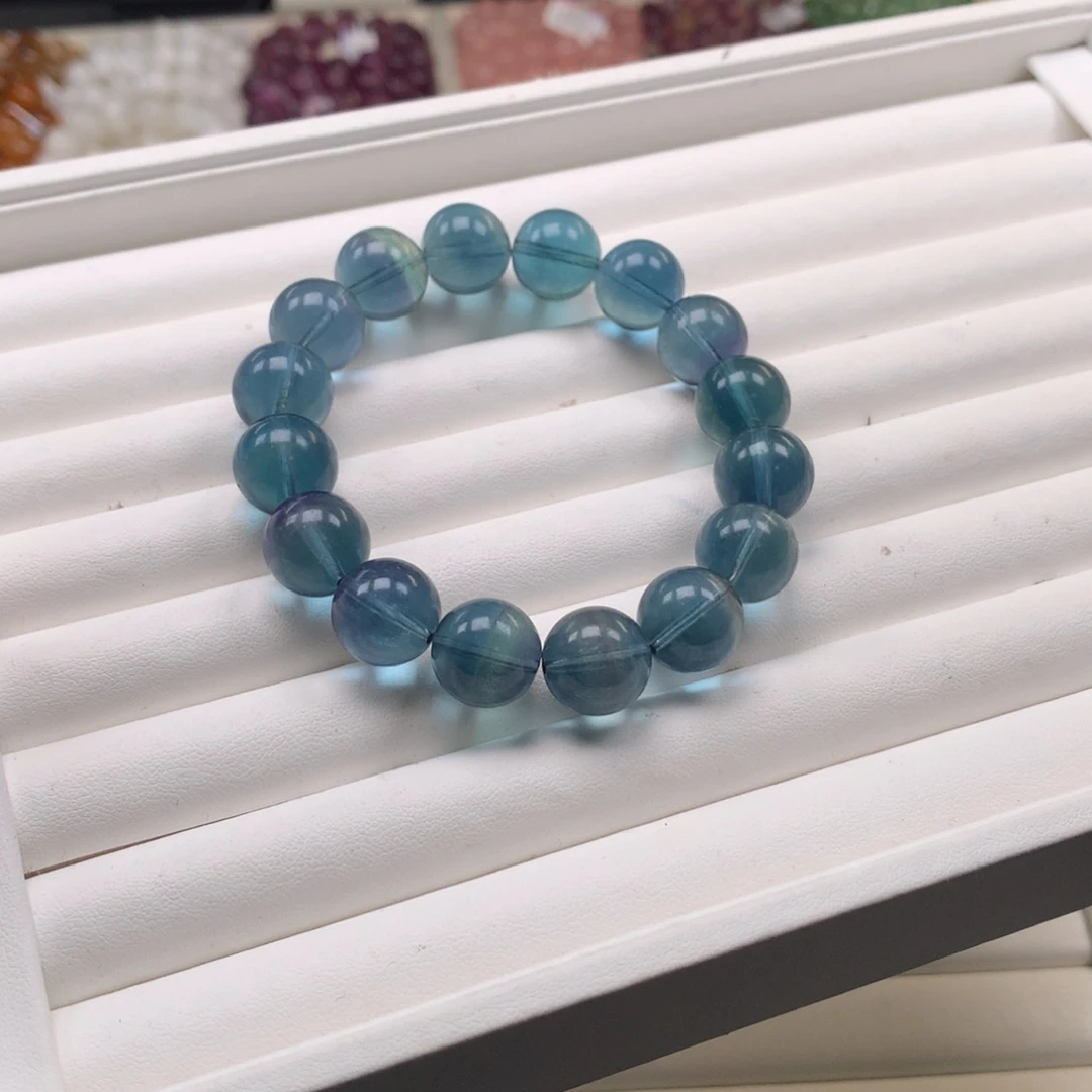 萤石手链未镶嵌鬼绿萤石13，A81