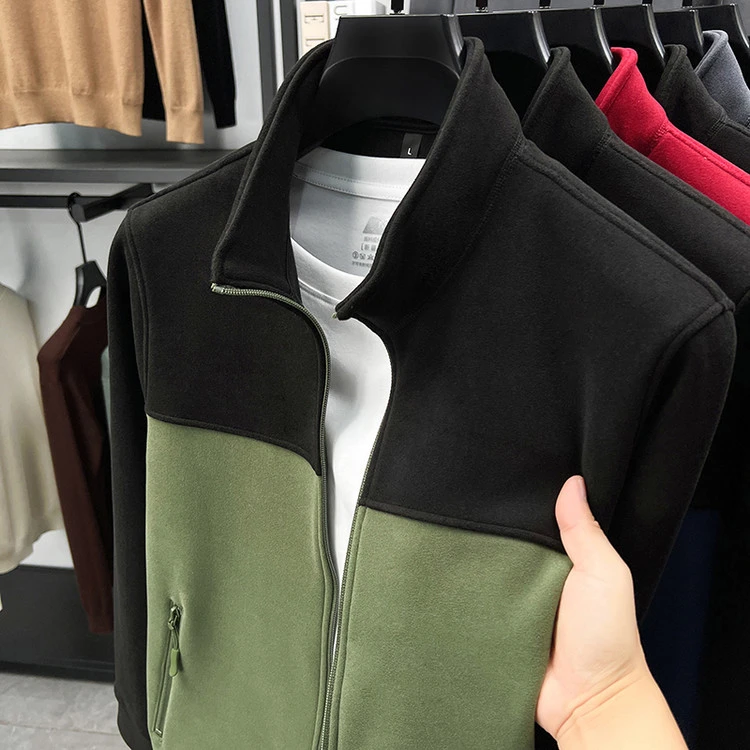 夹克保暖秋冬外套男装2025年冬季拼色休闲风男