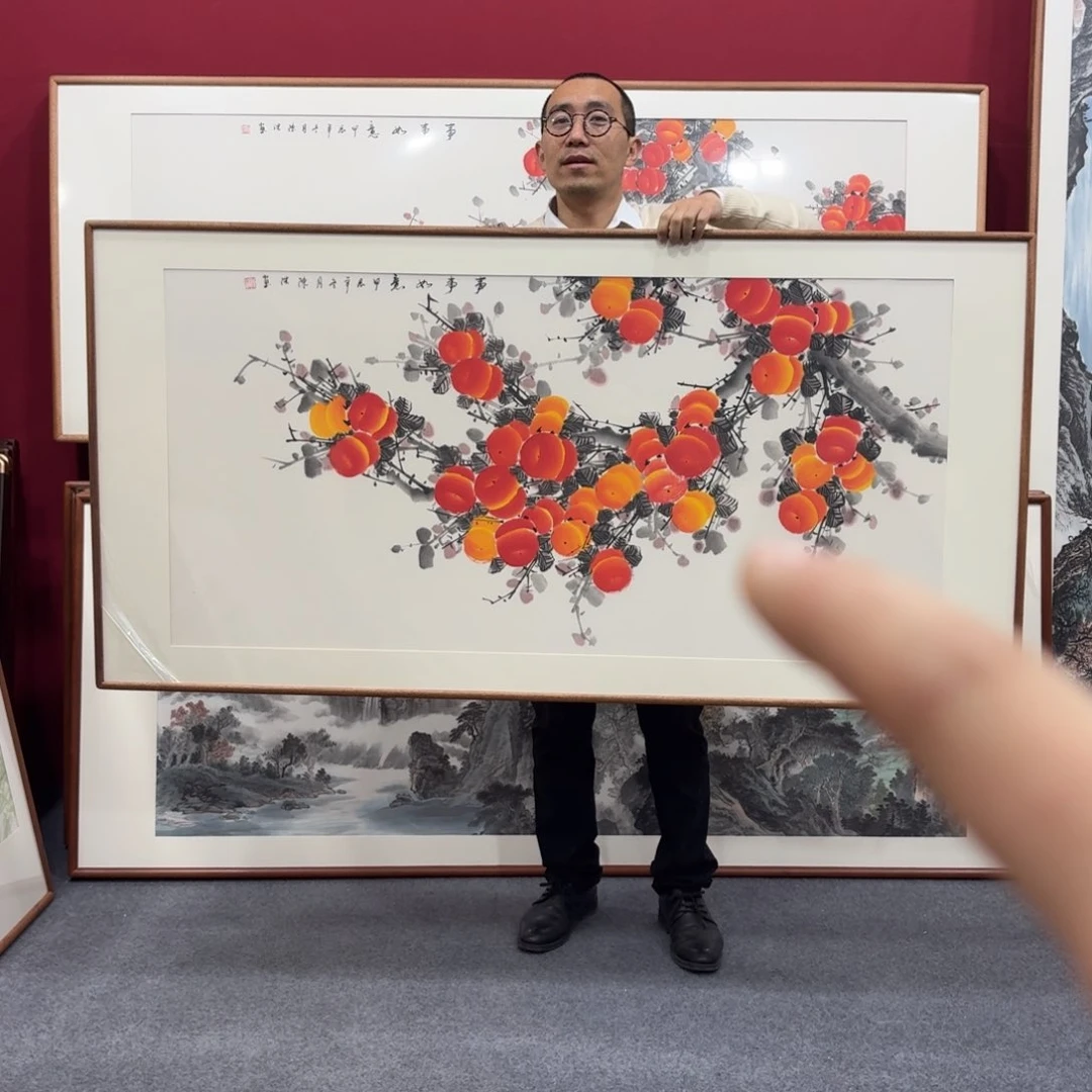 国画带框绘画160/80尺寸