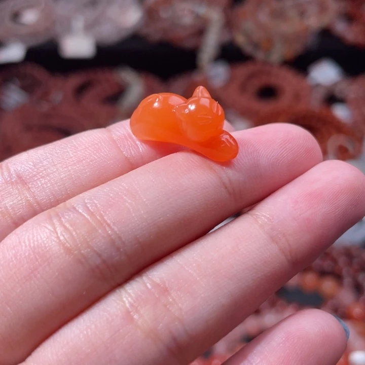 南红玛瑙未镶嵌配饰手串趴趴猫1042打孔备注
