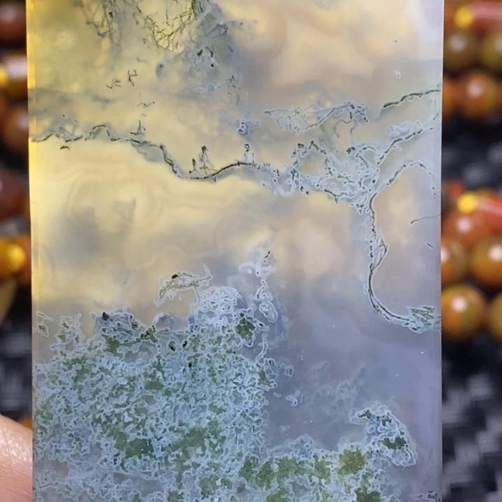 玛瑙/玉髓颈饰未镶嵌豆*