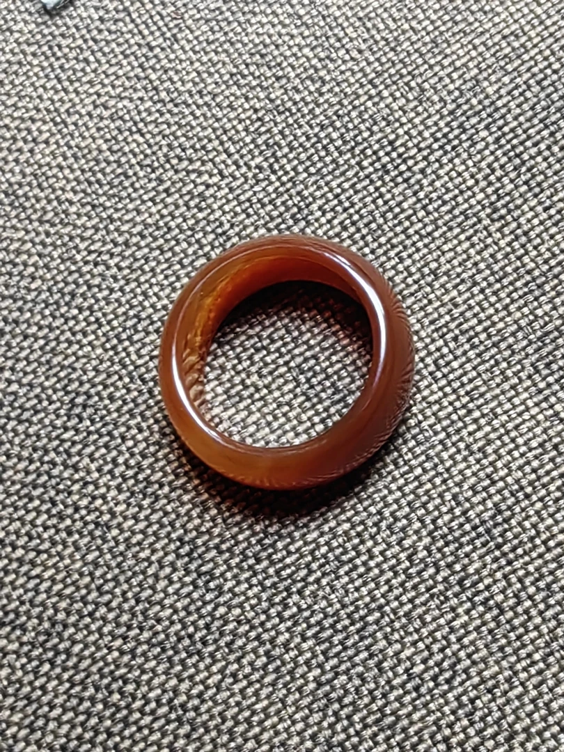 玛瑙手串光面圆戒