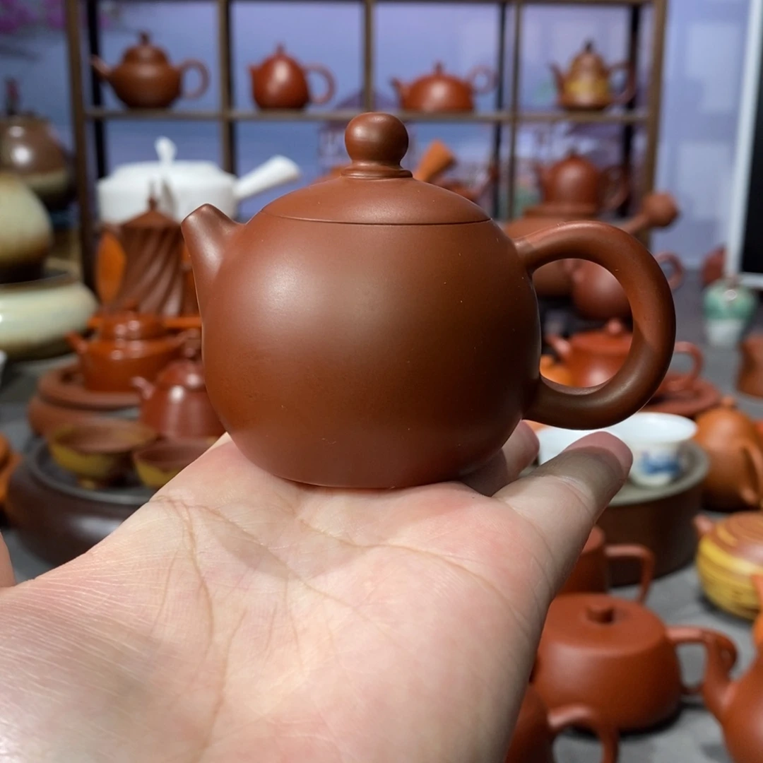 紫砂茶壶章淑煌朱泥小龙蛋70cc