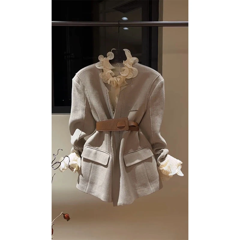 2025韩版秋季设计感通勤风修身显瘦时尚内搭宽松百搭外套上衣套装