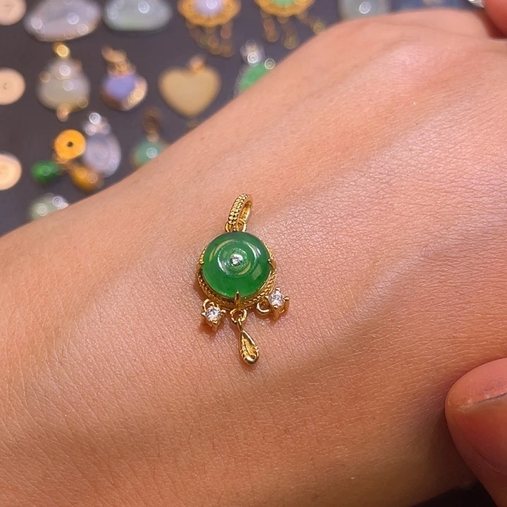 翡翠银S925镶嵌颈饰