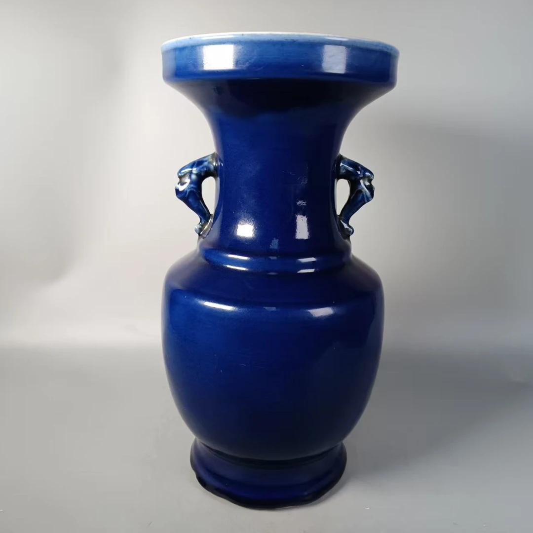 scs17655雍正霁蓝釉盘口瓶/四川省文物总店