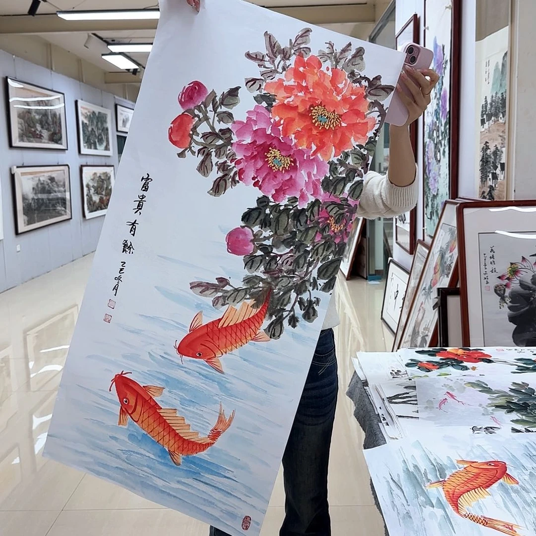国画国画作品多次