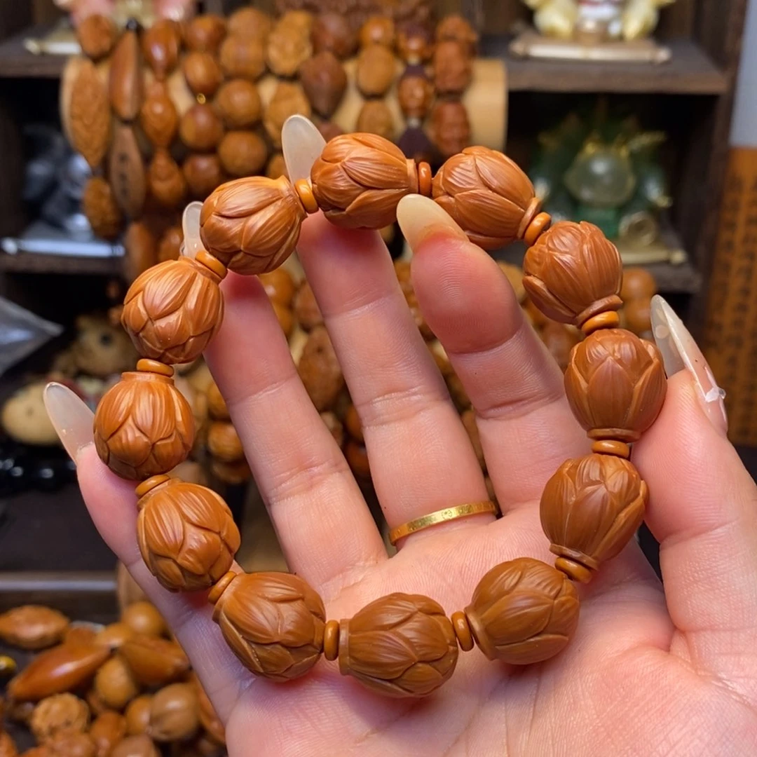 橄榄核手串/手链小莲花