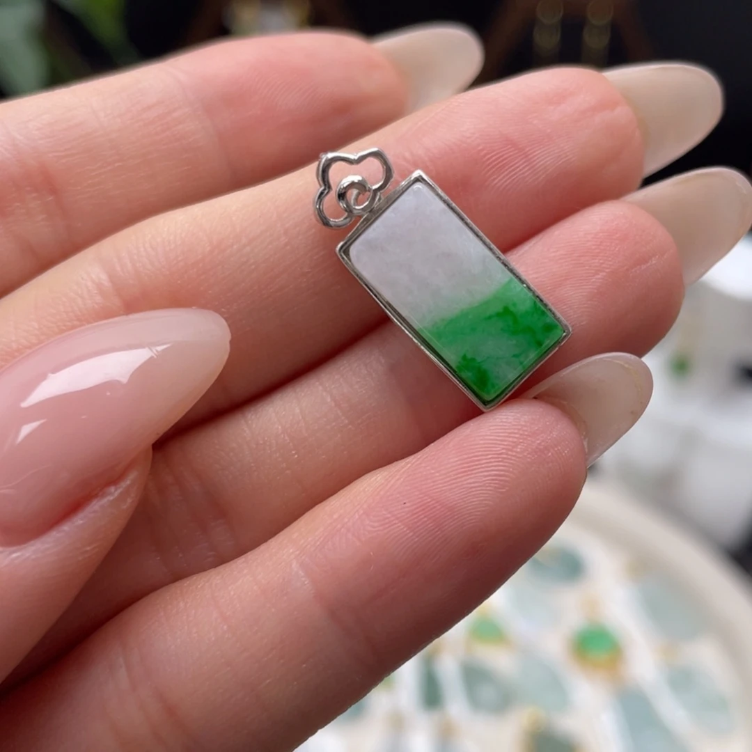 翡翠银S925镶嵌颈饰