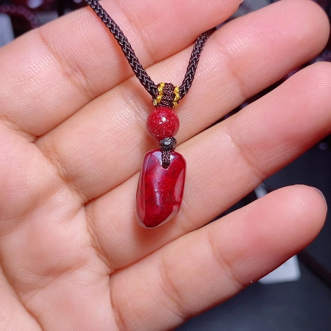 中***情天然辰砂朱砂吊坠