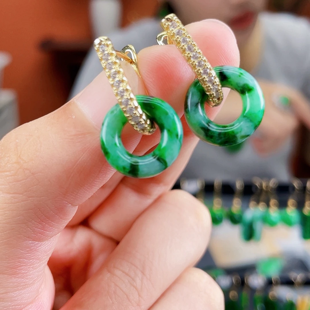 未镶嵌翡翠耳饰饰品