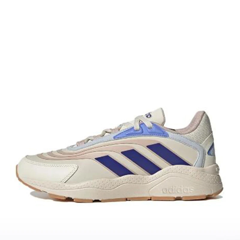 【A类瑕疵】adidas 防滑耐磨轻便低帮生活休闲鞋浅卡其蓝色 HQ4611