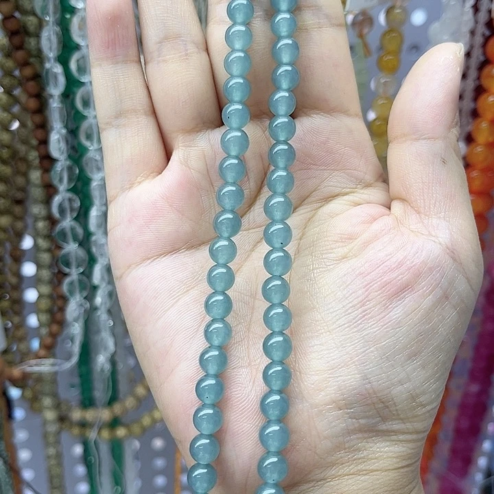 玛瑙/玉髓手链合金571青蓝玉6