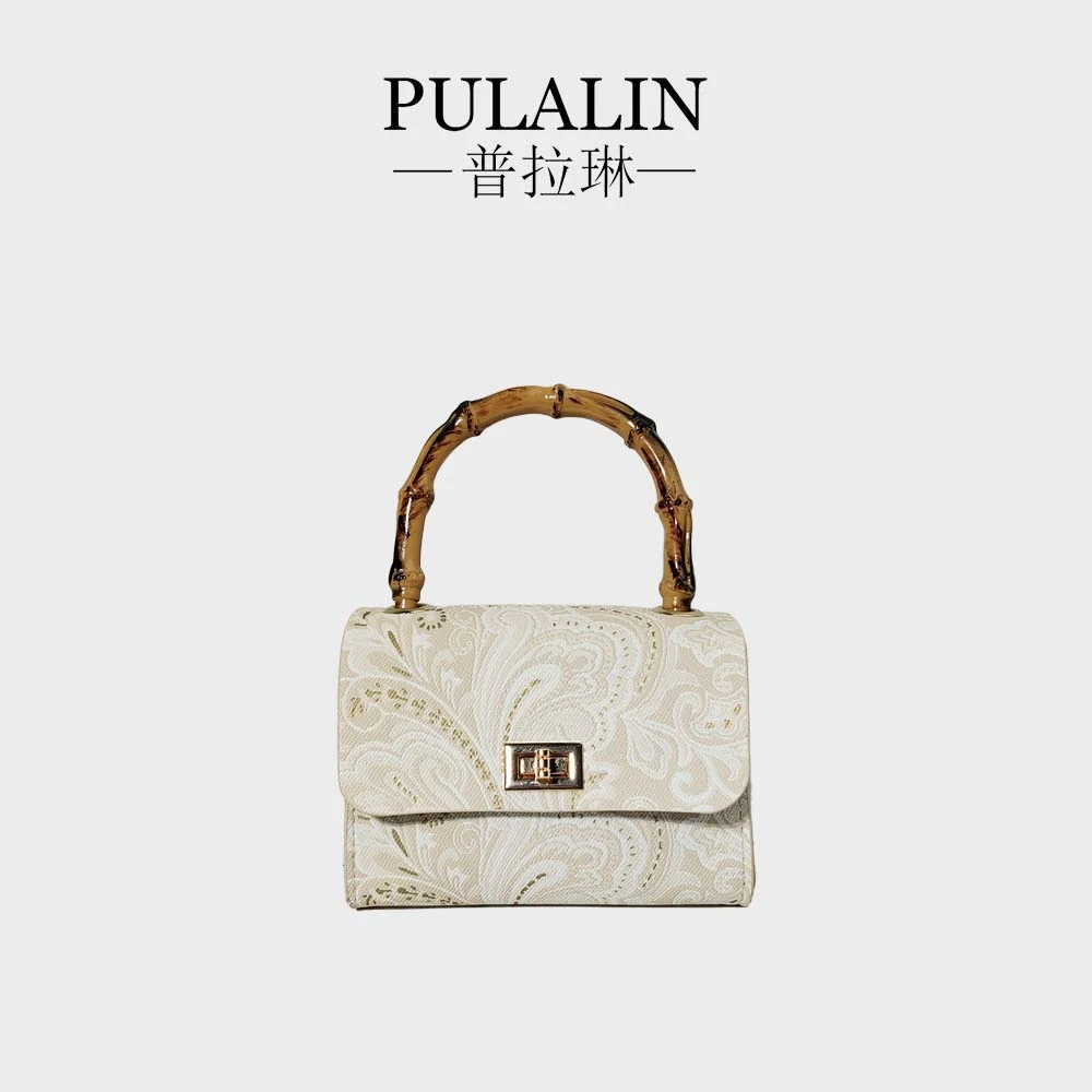 【不可放手机】竹节拼色女士经典轻奢mini单肩斜挎包9496