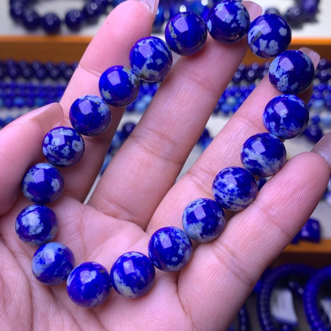 青金石未镶嵌青花手串11.5m