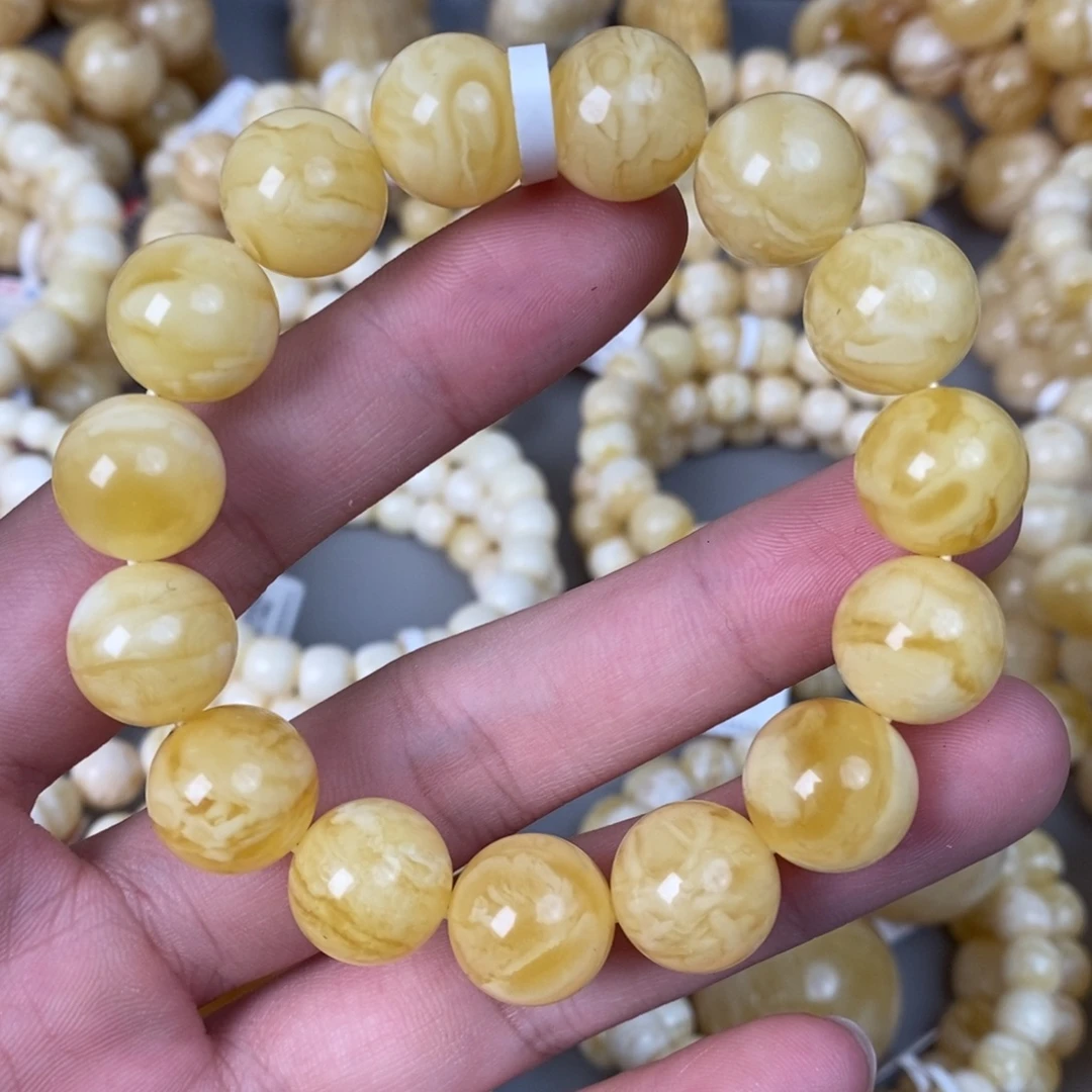 琥珀未镶嵌珠宝奇石14mm➕