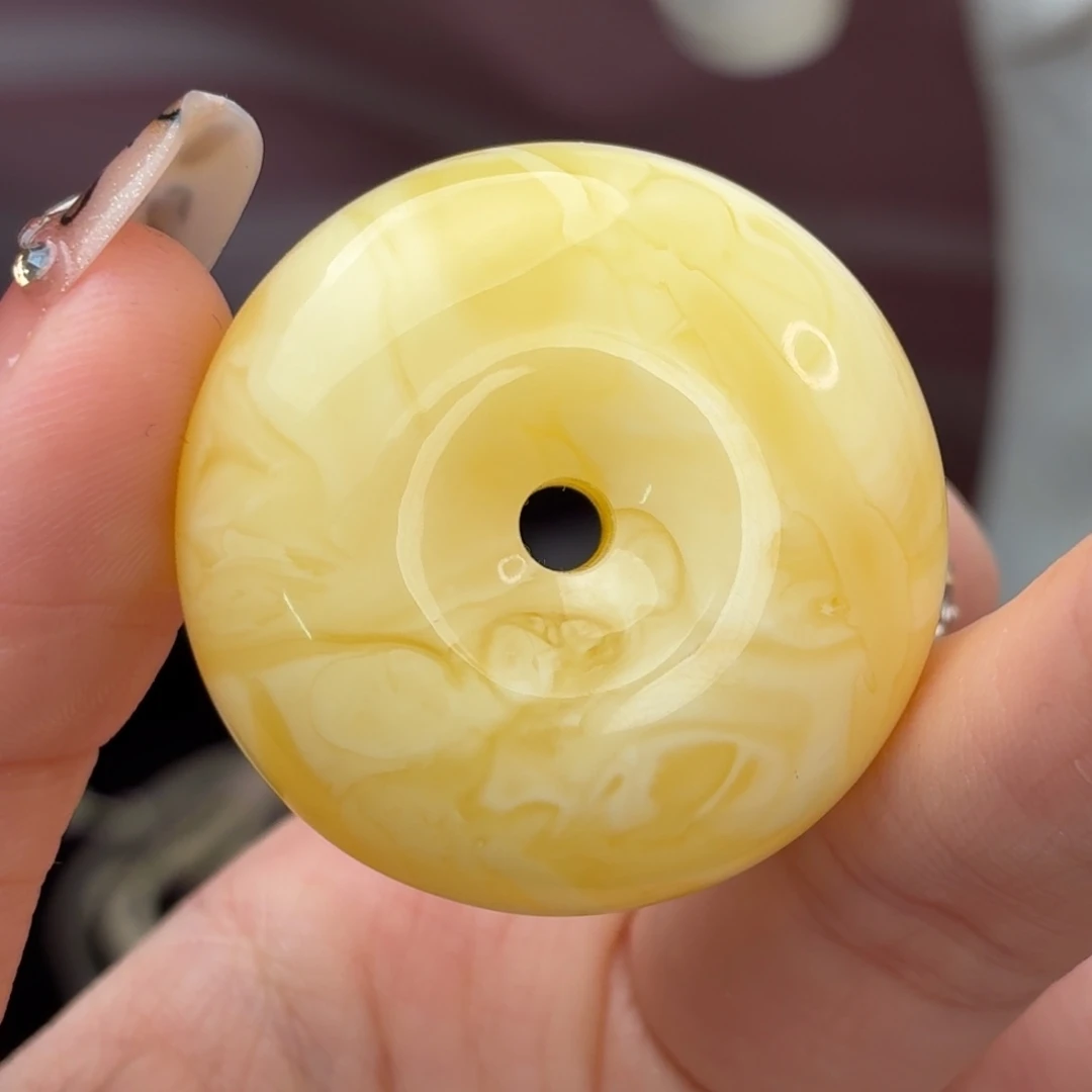 蜜蜡未镶嵌吊坠(不含链)满蜡妖花扣子