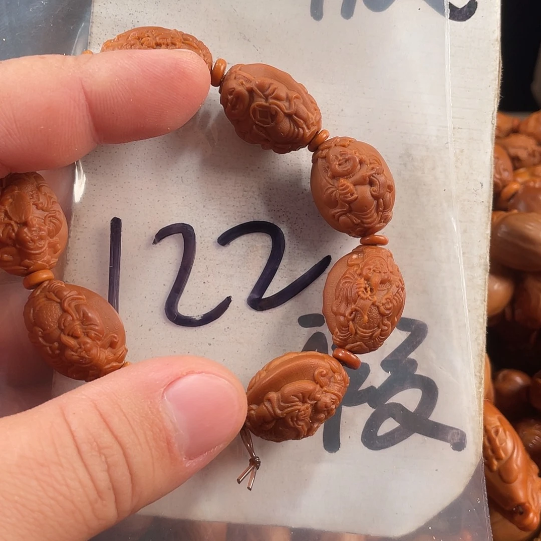 手串/手链橄榄核橄榄核雕工艺手串 瑕疵介意勿拍