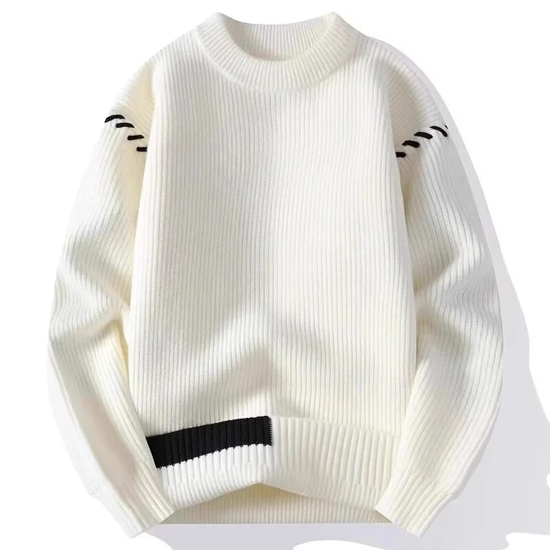 仓石一树潮牌高端圆领宽松毛衣男2025秋冬休闲针织打底衫长袖线衣