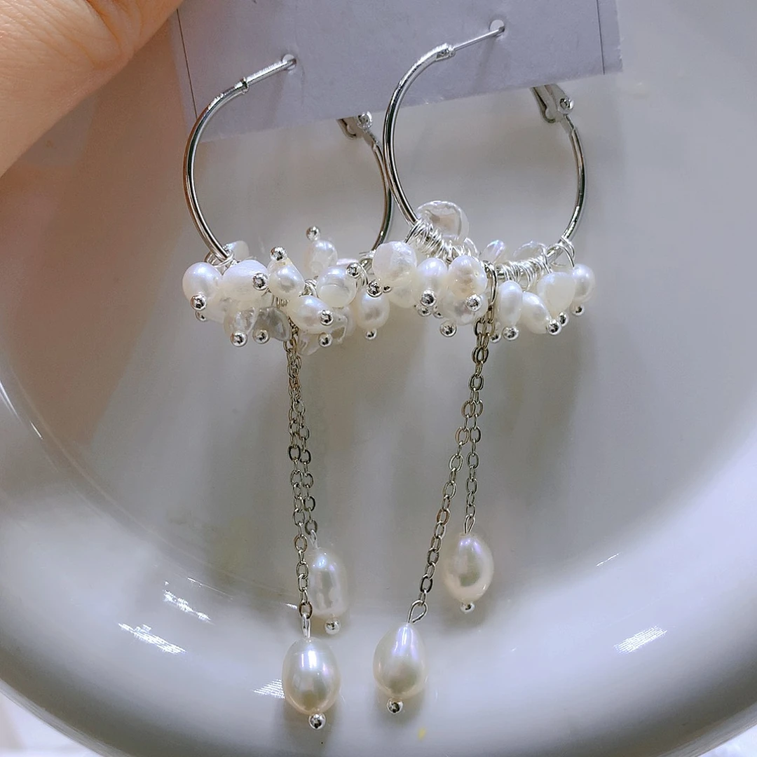 颈饰银S925镶嵌淡水珍珠